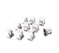 10 piezas HH54PL AC 380V Bobina 4PDT Luz LED roja Relé de uso general