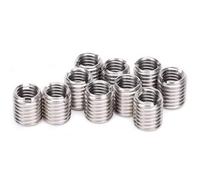 10 Piezas Interior M8 * 1,25 Exterior M10 * 1,5 Largo 12 MM Orificio Inferior 9,0 MM Tuerca de Inserción de Acero Inoxidable Manguito de Reparación Tornillo de Buje Roscado