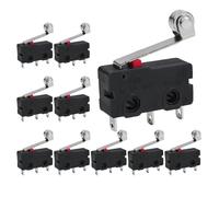 10 Piezas Interruptor Final de Carrera 5A 250V con Palanca de Rodillo, Microinterruptor 3 Posiciones 1NO 1NC, Interruptor de Límite para Electrónica y Aplicaciones Industriales