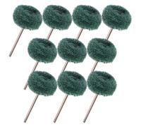 10 Piezas Kit de Ruedas de Pulido para Taladro, Doble Capa Verde | Hierro y Scouring Pad, Llega a Zonas Hundidas, Disipa Calor Bien, para Muebles y Piezas Metálicas