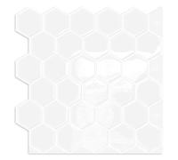 10-Piezas Loseta en Muro Hexagonal Para Despegar y Pegar