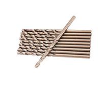 10 Piezas M35 Broca de Cobalto HSS Juego de Brocas de Cobalto, 1-5 Mm Juego de Brocas HSS-CO Broca Helicoidal para Taladrar en Acero Inoxidable Hierro Fundido Placa de Acero (5 mm)