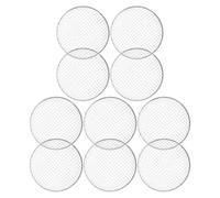 10 Piezas Malla de Rejilla Desechable para Barbacoa Exterior de | Alta Resistencia Térmica, Plegable y Antiadherente, Camping y Picnic, Superficie Lisa sin Rebabas, Plata