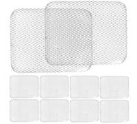 10 Piezas Malla Desechable de Aluminio Rectangular para Barbacoa | Uso Interior y Exterior, Diseño de Malla Delicada, Distribución Uniforme del Calor, Color Plata