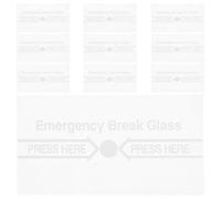 10 Piezas para Pulsador Manual de Alarma contra Incendios | Vidrio Transparente, Paquete, para Paneles Manuales y Retrofits en Oficina