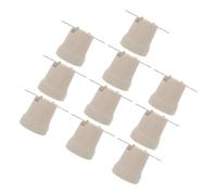 10 Piezas Portalámparas Cerámico E27 Beige de Rosca