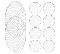 10 Piezas Red para Barbacoa al Aire Libre Desechable de 34,5cm | Malla de Parrilla Orificios, Superficie Lisa sin Rebabas, Plegable, para Viajes por Carretera y Camping