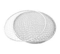 10 Piezas Rejilla Desechable para Barbacoa al Aire Libre de | Malla Huecos, Superficie Lisa sin Rebabas, Plegable, Uso Exterior, Plata, para Cocinar Camping y Picnic