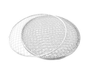 10 Piezas Rejilla Desechable para Barbacoa al Aire Libre de | Malla Huecos, Superficie Lisa sin Rebabas, Plegable, Uso Exterior, Plata, para Cocinar Camping y Picnic