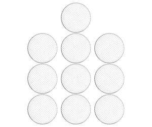 10 Piezas Rejilla Desechable para Barbacoa de 30cm, Hierro Plata | Malla Lisa sin Rebabas, Resistente a Altas Temperaturas, Portátil para Camping y Asados al Aire Libre
