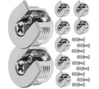 10 Piezas Soporte para Baldas de Aleación de Zinc Tornillos 6mm | Fijación de Muebles, Conectores Muebles para Estantes Armarios Organizador, Herrajes para Muebles y Armarios