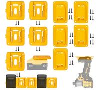 10 Piezas Taladro Bateria Soportes, Soporte de Pared Adecuado, Soporte para Baterías,Destornilladores a Batería y Herramientas, para Soporte de Herramientas DeWalt 20V 60V