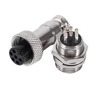 10 Set GX12 Enchufe de aviación Socket 6 Pin 12mm Panel macho hembra de aviación Conector de cable de conexión