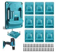 10 Soportes Base para Taladro Mak-Ita, Material ABS, Compatibles con Taladros con Batería Deslizante Mak-Ita 14,4V/18V, Aptos para Taller, Garaje, Banco de Trabajo y Pared de Herramientas