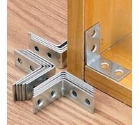 10 soportes de esquina en ángulo recto para muebles, 3 x 3 x 1,5 cm | Cierre de junta de hierro para gabinete, accesorios de conector de esquina