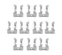 10 soportes de herramientas de acero al manganeso resistentes para almacenamiento de montaje en pared, abrazaderas de cierre a presión para escobas, rastrillos, tuberías, aros de jardín, cobertizo