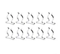 10 soportes de herramientas de acero al manganeso resistentes para almacenamiento de montaje en pared, abrazaderas de cierre a presión para escobas, rastrillos, tuberías, aros de jardín, cobertizo