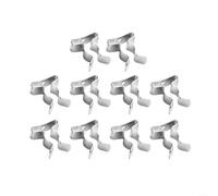 10 soportes de herramientas de acero al manganeso resistentes para almacenamiento de montaje en pared, abrazaderas de cierre a presión para escobas, rastrillos, tuberías, aros de jardín, cobertizo