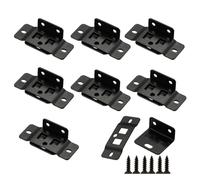 10 soportes de junta de muebles de ajuste rápido, soporte de esquina de servicio en ángulo recto, conectores de esquina de muebles de acero inoxidable con tornillos para cajones, armarios, mesas y