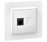 10 Toma de red RJ45 (Blanco, Montaje en superficie)