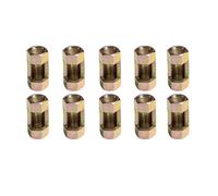 10 tuercas hexagonales de rosca M10 de 30 mm de altura, piezas de reparación de tubos de lámpara para empalme de tubos roscados, empalme de tornillos