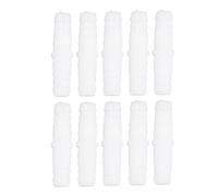 10 Uds, Accesorio de Lengüeta para Manguera de Plástico, Empalmador de Púas Recto Igual, Adaptador de Unión de Unión de Tubería para Aire, Agua, Combustible, Blanco(12-12mm through)