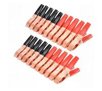 10 Uds Clips de resorte abrazaderas 30A 70mmClips cable prueba negro/rojo(20pcs)
