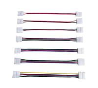 10 Uds conector for tira de LED 2-6 pines-Compatible con 8/10/12mm 3528 5050 5630 RGB RGBW IP20 cinta de luz LED no impermeable(Double Head,5P-10mm)