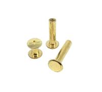 10 Uds. De M5x4-50mm dorado, plateado y negro, bolso de cuero, cinturón, álbum de recortes de fotos, libro de cuentas, tornillo de encuadernación, remache de uñas(2,5x50mm)
