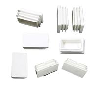 10 Uds. De plástico Blanco Rectangular, Tapa de Extremo Ciego, sección de Caja de Tubo, Insertos de tapón, tapón de 10x20-100x200mm, Cubierta Antipolvo for Patas de Silla (Color : 10x40mm, Tamaño :