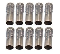 10 Uds E14 Tubo de Soporte de Lámpara de Vela, Cubiertas de Casquillo de Vela 25x80mm Funda de Iluminación de Araña de Cristal de Hierro para Bricolaje (Bronce)