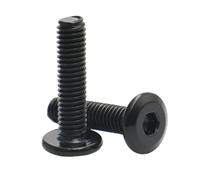 10 Uds M3 M4 M5 M6 M8 Negro 304 Acero Inoxidable Hexagonal Zócalo Hipotenusa Tornillo De Cabeza Plana for Muebles Laterales Inferiores(25mm,M4 (10pcs))