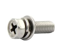 10 Uds M3/M4/M5/M6/M8 Tornillo Empotrado Phillips De Cabeza Hexagonal Conjunto Tres Piezas Con Arandelas Resorte Planas Acero Inoxidable 304(10mm,M5)