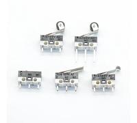 10 Uds Micro interruptor de límite interruptor de botón 1A 125V AC interruptor de ratón 3 pines mango largo brazo de palanca de rodillo SPDT 12*6*6mm TIAIHUA 10 piezas
