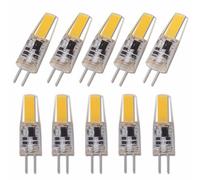 10 Uds. Mini lámpara LED COB G4 regulable 6W bombilla AC DC 12V 220V velas reemplazan 30W 40W halógeno para foco de araña