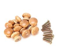 10 Uds perillas redondas de madera Natural para gabinete, cajón, armario, armario, puerta, perillas, tirador, perillas, herrajes para muebles(28MM)