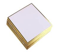 10 Uds Tableros elegantes con adornos dorados para práctica de arte conmemorativo y marca corporativa, diseño borrable, bloc de dibujo borrable
