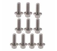 10 Uds.Tornillos de Brida Hexagonal de Acero Inoxidable M6 Tornillo de Tapa Tornillos de Cabeza de Arandela Sujetador Pernos de Arandela de Cabeza de Tapa (M6*20)