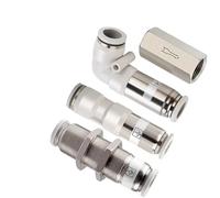 10 Uds válvula de retención aire neumática manguera tubo Gas conector rápido 4 6 8 12MM mamparo recto(Spu-4)