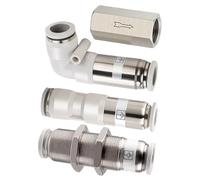 10 Uds válvula de retención aire neumática tubo manguera conector rápido SPU SPV SPM 4 6 8 12MM mamparo recto(Spv-12)