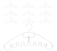 10 Unidades Perchas para Camisolas, Organizador de Armario Apilable de PP | Diseño de Ranuras Múltiples y Superficie Lisa, Bordes Suaves, para Vests y Sashes en Balcón