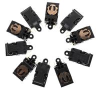 10 Unidades Termostato Eléctrico 16a 250v para Hervidor de Agua, Negro | Control Térmico, Reemplazo Ligero para Hogar y Reparación, Plástico y Cobre, Uso en Cocina