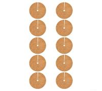 10 unids Árbol de fibra de coco para anillo Palma mantillo Mat redondo anti jardín disco raíz protección cubierta de retención de humedad almohadilla para plantas (30 * 30 * 0.5-0.8 cm)