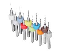10 Unids Mini Broca de Color Micro Espiral Flauta Brocas de Enrutador CNC para Imprimir Placa de Circuito Piedra Dremel Grabado Herramienta de Metalurgia 0.3-1.2mm