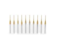 10 Unids Molino de Extremo de Carburo de Tungsteno de Titanio Capa de Corte de Fresado Grabado Bits Rotatorio Conjunto de Fresas 3.175mmx1mm