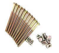 10 Unids/pack M6 Perno Para Muebles, M6 Pernos Para Muebles De Acero Al Carbono Juego De Tuercas Y Tornillos Hexagonales, Tornillos Y Tuercas De Acero Al Carbono Galvanizado Sujetador(100mm)
