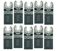 10 x 35mm TopsTools FA35B_10 Cuchillas de corte de metal de ajuste rápido compatibles con Dewalt Stanley Black and Decker Bosch Fein (sin StarLock) Makita Parkside Ryobi Worx Workzone Multitool