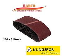 10 x de papel de lija 100 x 610 mm klingspor ls307 x grano 60, madera