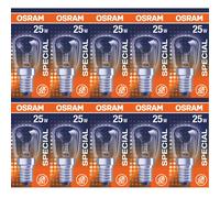 10 x Osram Bombilla Tubo Incandescente 25W E14 230V T26/57 CL