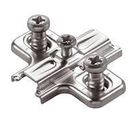 10 x SO-TECH Salice Placa de Montaje Cruzado Serie 200 Ajustable Agujero Oblongo Altura 6 mm con Tornillos Premontados Placa Cruzada